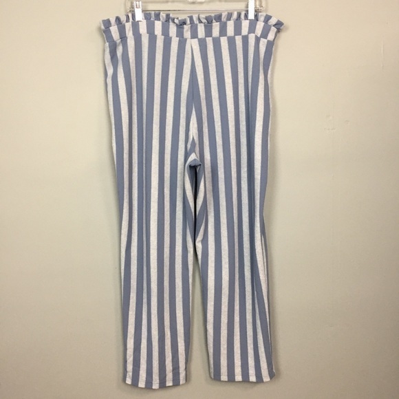 PLANET Gold Plus Striped Paper Bag Waist Pants - Picture 9 of 13